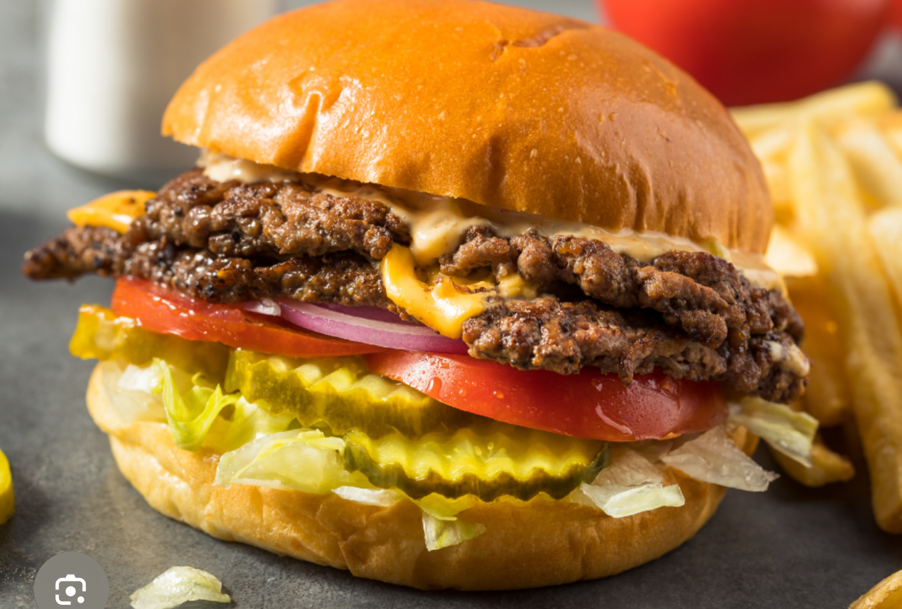 Mallie's Burgers double smashburger with hand-cut fries